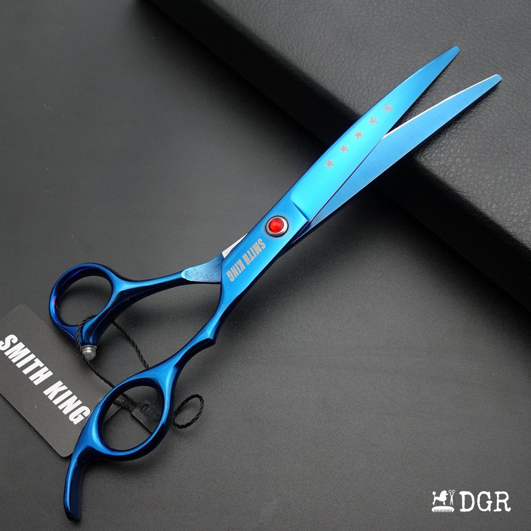 7" Professional Pet Grooming Shears Set (4 Pcs - Blue)