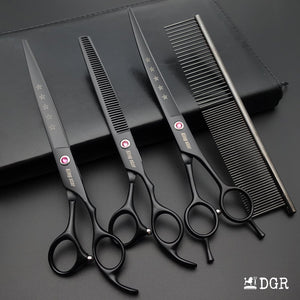 8" Professional Pet Grooming Shears Set-Black-USA warehouse available