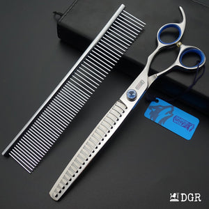 8" Professional Pet Grooming Shears 3Pcs Set -Silver