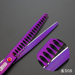 7" Professional Pet Grooming Thinning Scissors (Violet)