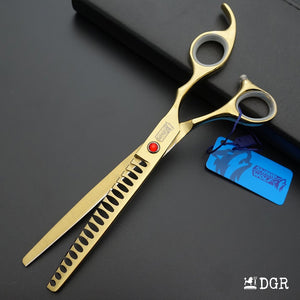 7" Professional Pet Grooming Thinning Scissors (Gold)