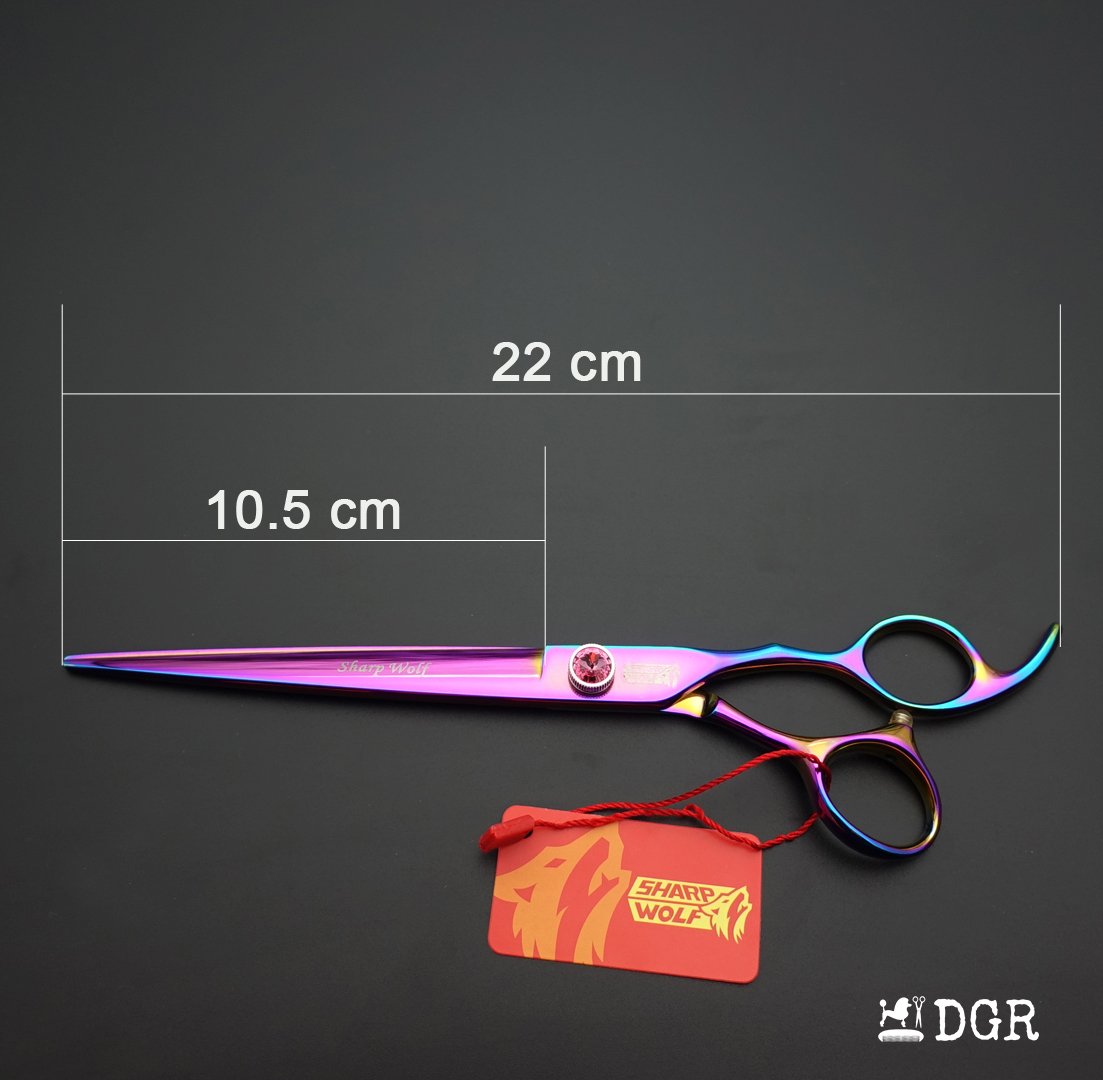 8" Professional Pet Grooming Shears Set -Rainbow