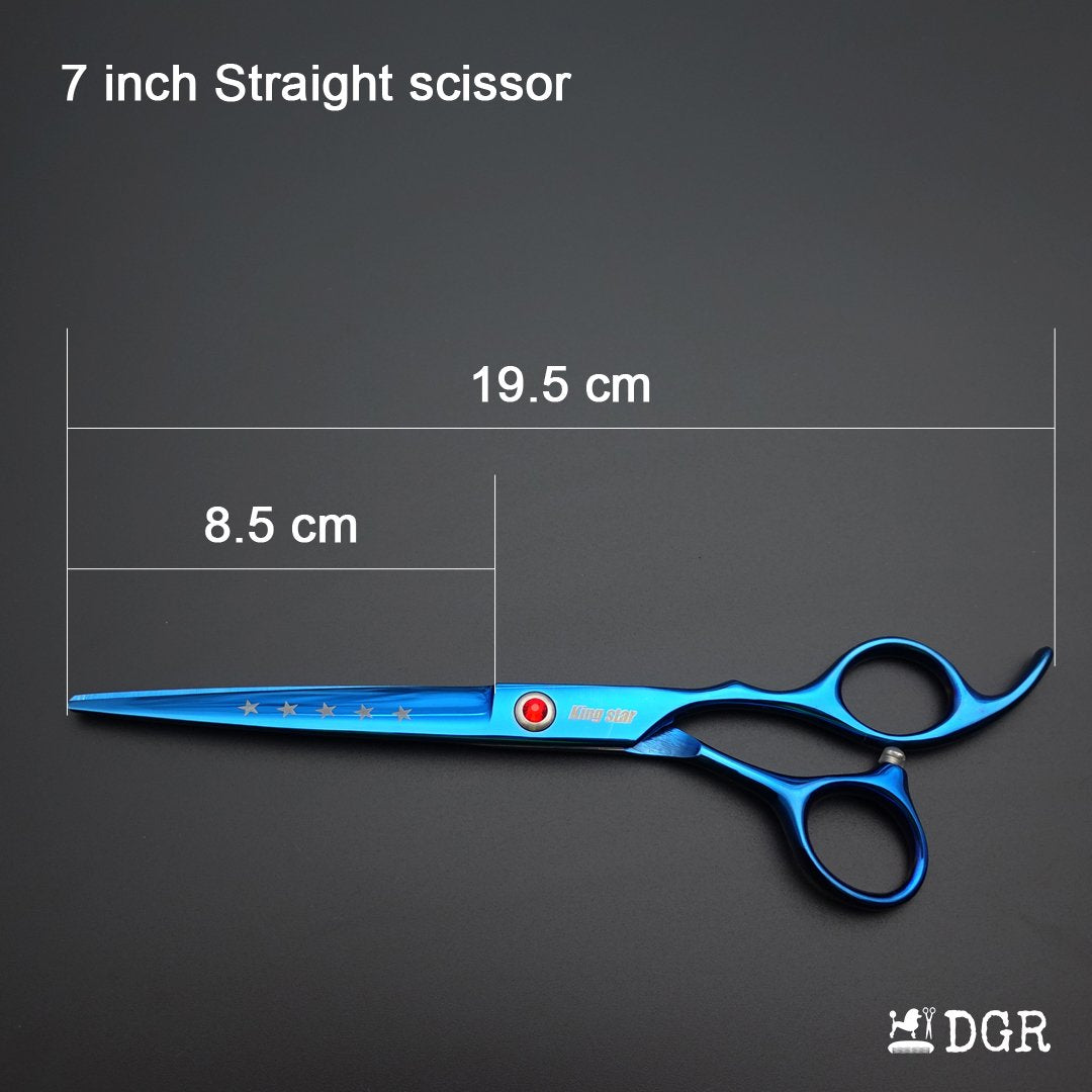 7“  Pro. PET GROOMING Shears 3Pcs set-Blue