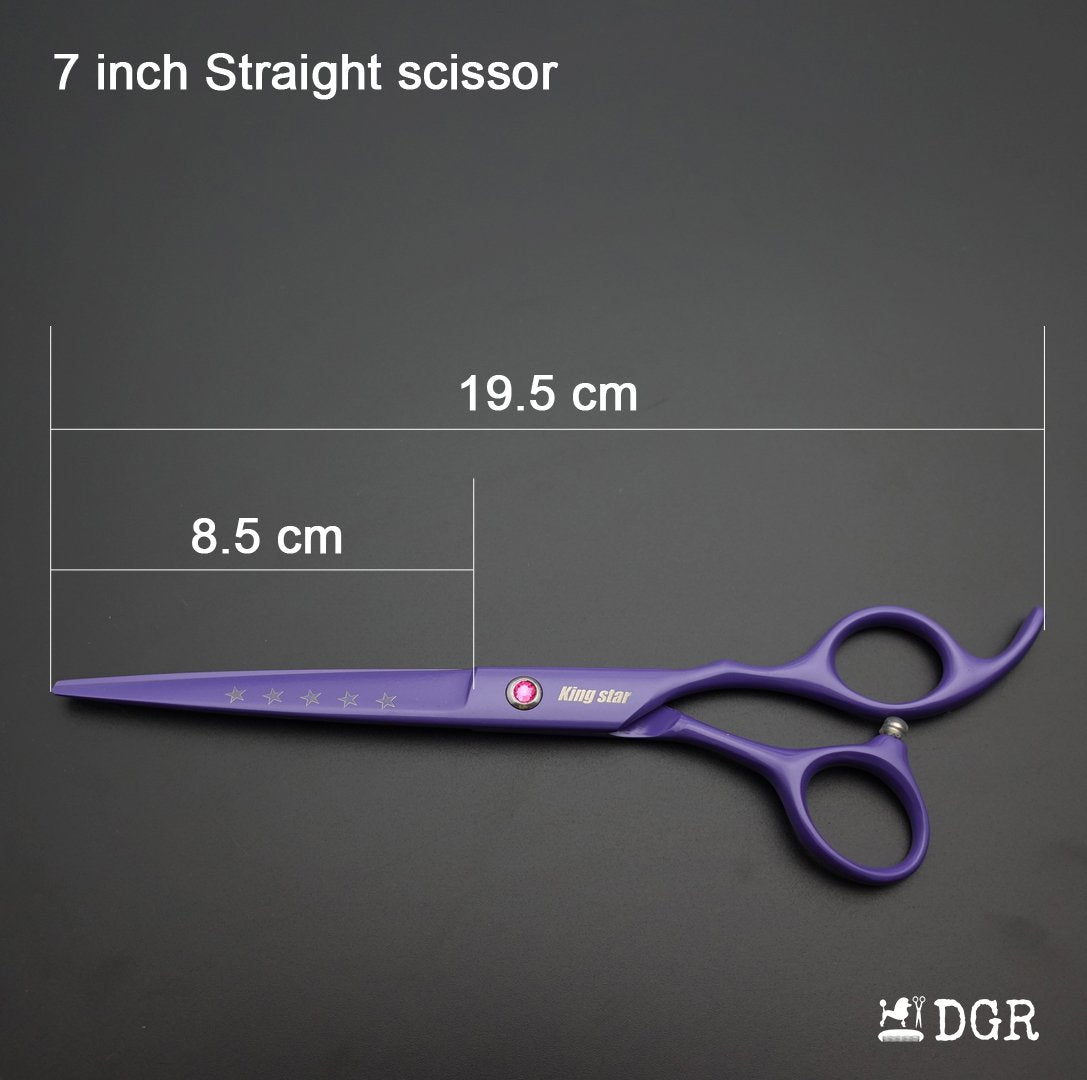 7“  Pro. PET GROOMING Shears 3Pcs set-Purple