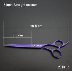 7“  Pro. PET GROOMING Shears 3Pcs set-Purple