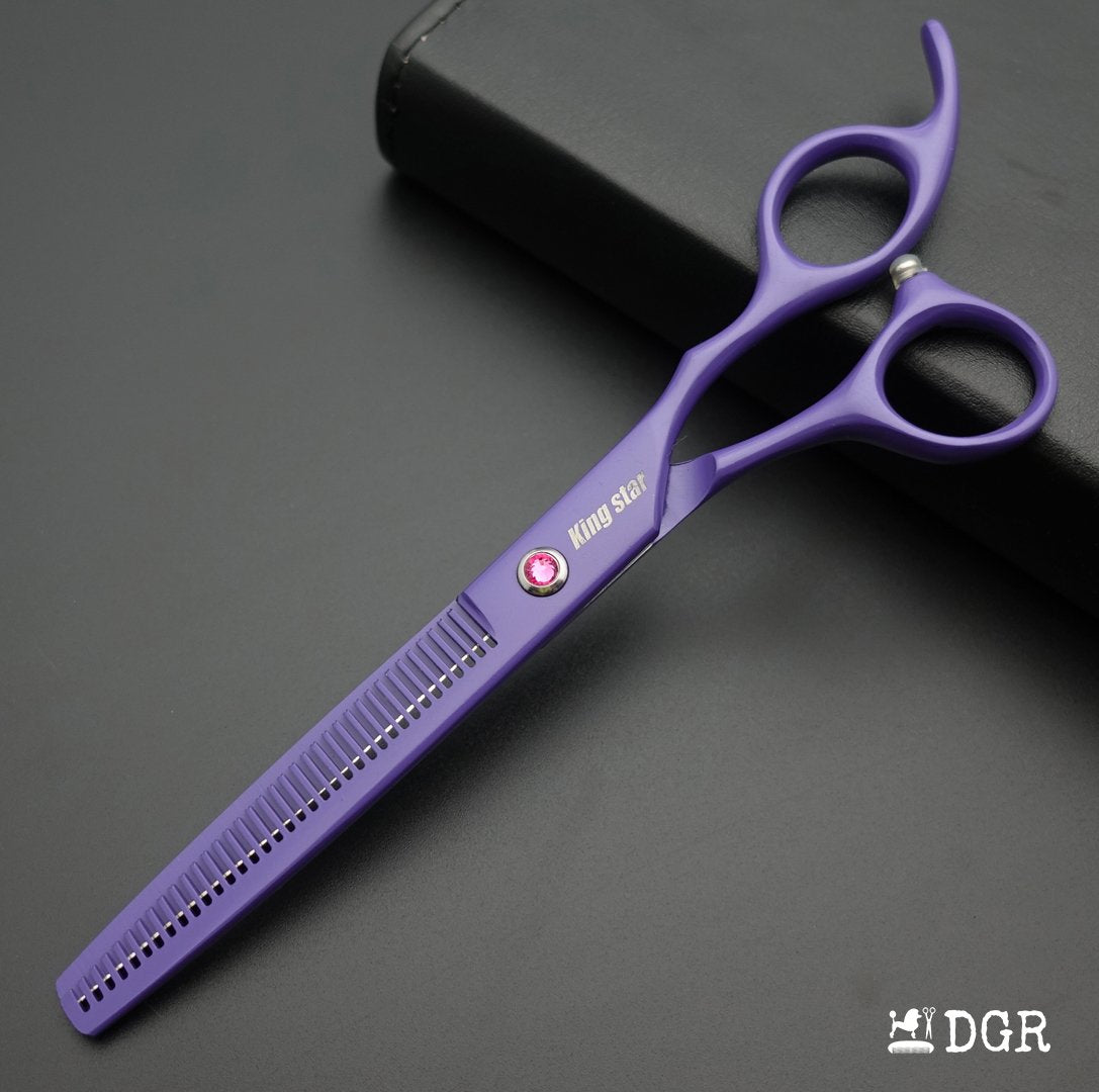 7“  Pro. PET GROOMING Shears 3Pcs set-Purple