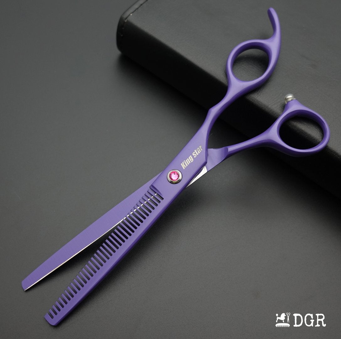 7“  Pro. PET GROOMING Shears 3Pcs set-Purple