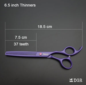 7“  Pro. PET GROOMING Shears 3Pcs set-Purple