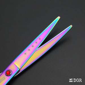 7" Professional Pet Grooming Shears Set - Rainbow-USA warehouse available