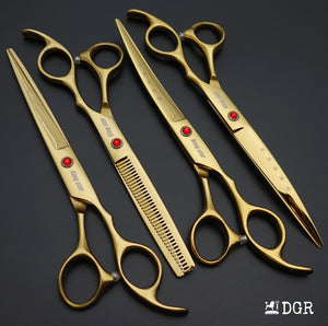 7" Professional Pet Grooming Shears Set - Golden