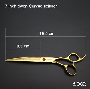 7" Professional Pet Grooming Shears Set - Golden