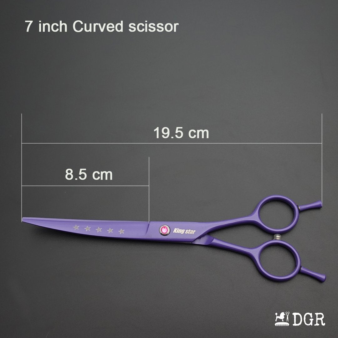 7“  Pro. PET GROOMING Shears 3Pcs set-Purple