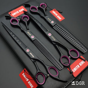 8" Pro. PET GROOMING Shears 4Pcs set-Black（USA Stock Available）