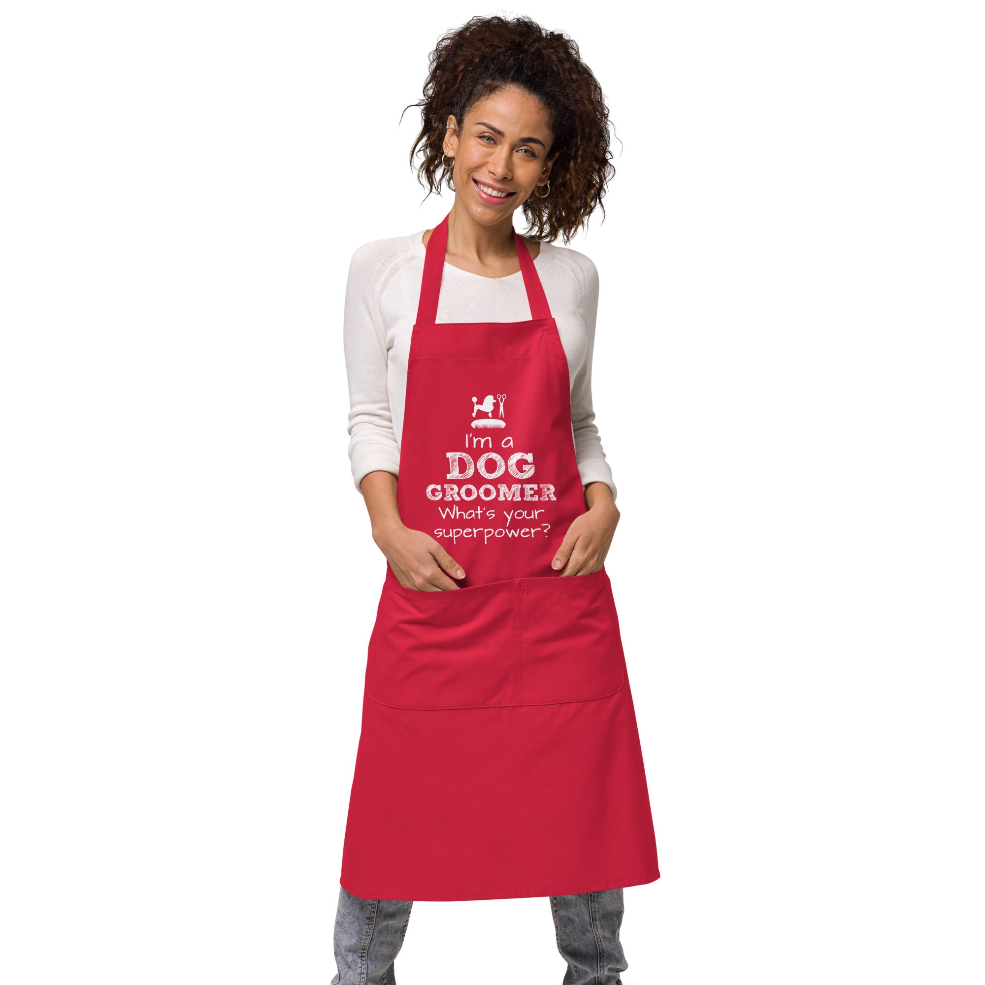 Pet/Dog grooming organic cotton apron