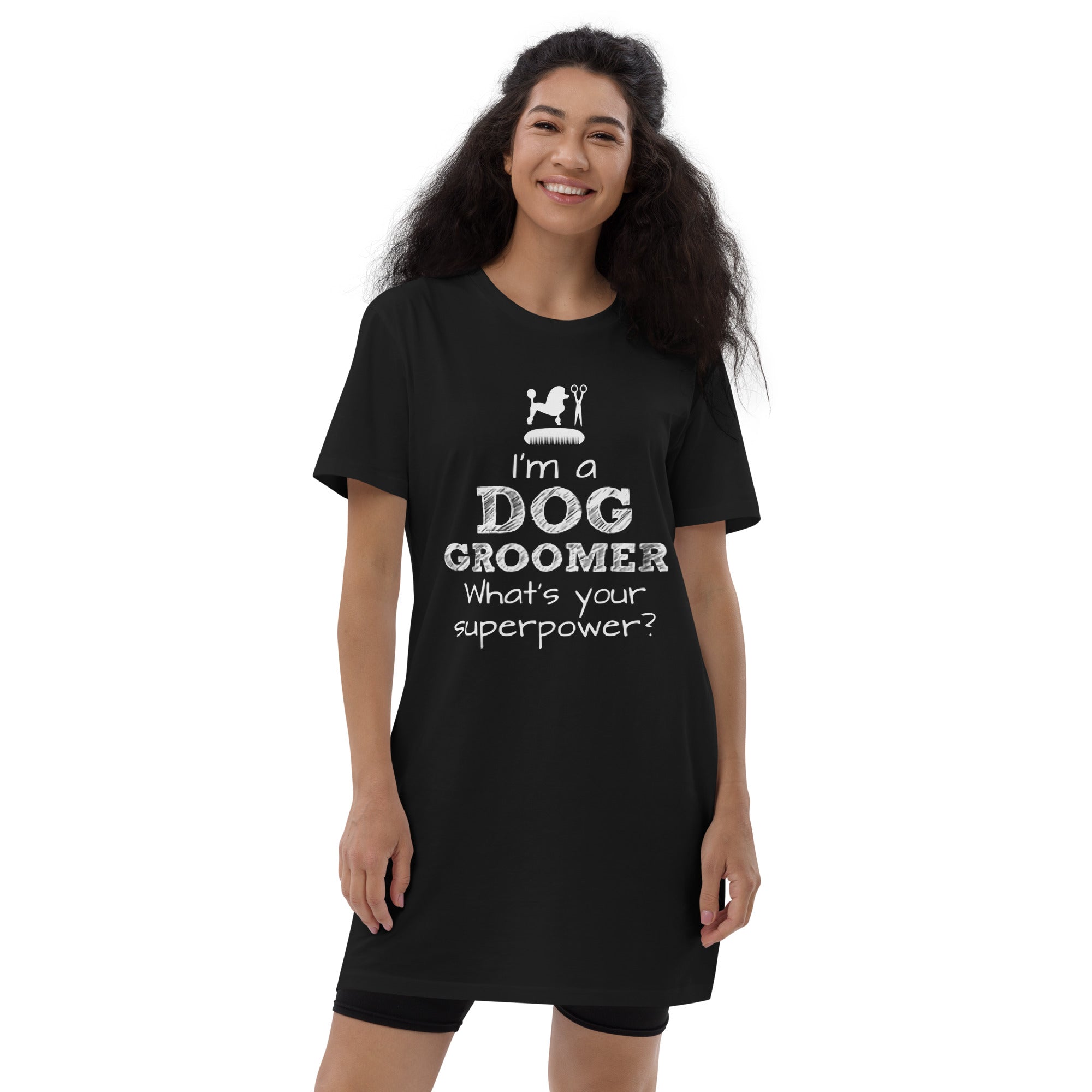 Funny Pet/Dog Groomer Organic Cotton T-shirt Dress