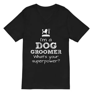 Funny Pet/Dog Groomer Unisex Short Sleeve V-Neck T-Shirt